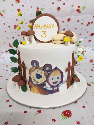 Masha & Bear Birthday Cake
